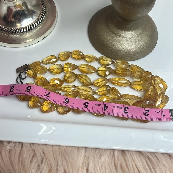 REBECCA COLLINS VINTAGE 3STRAND AMBER NECKLACE - Picture 9 of 13